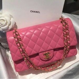 Pink Chanel Bag Purse (magenta/hot pink)